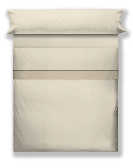 JUEGO SABANAS CORALINA DOGAN BEIGE CAÑETE