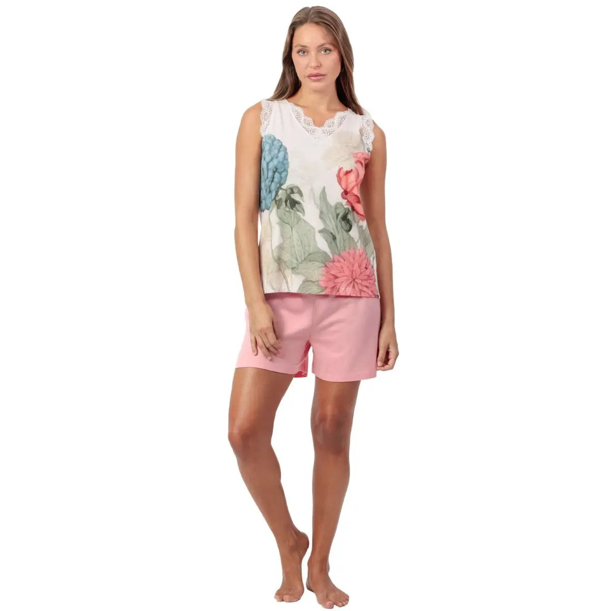 PIJAMA MUJER SIN MANGAS 64060 PETALO ADMAS