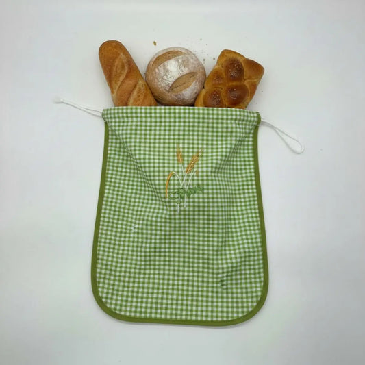 BOLSA PAN BORDADA KIWI VICHY SC