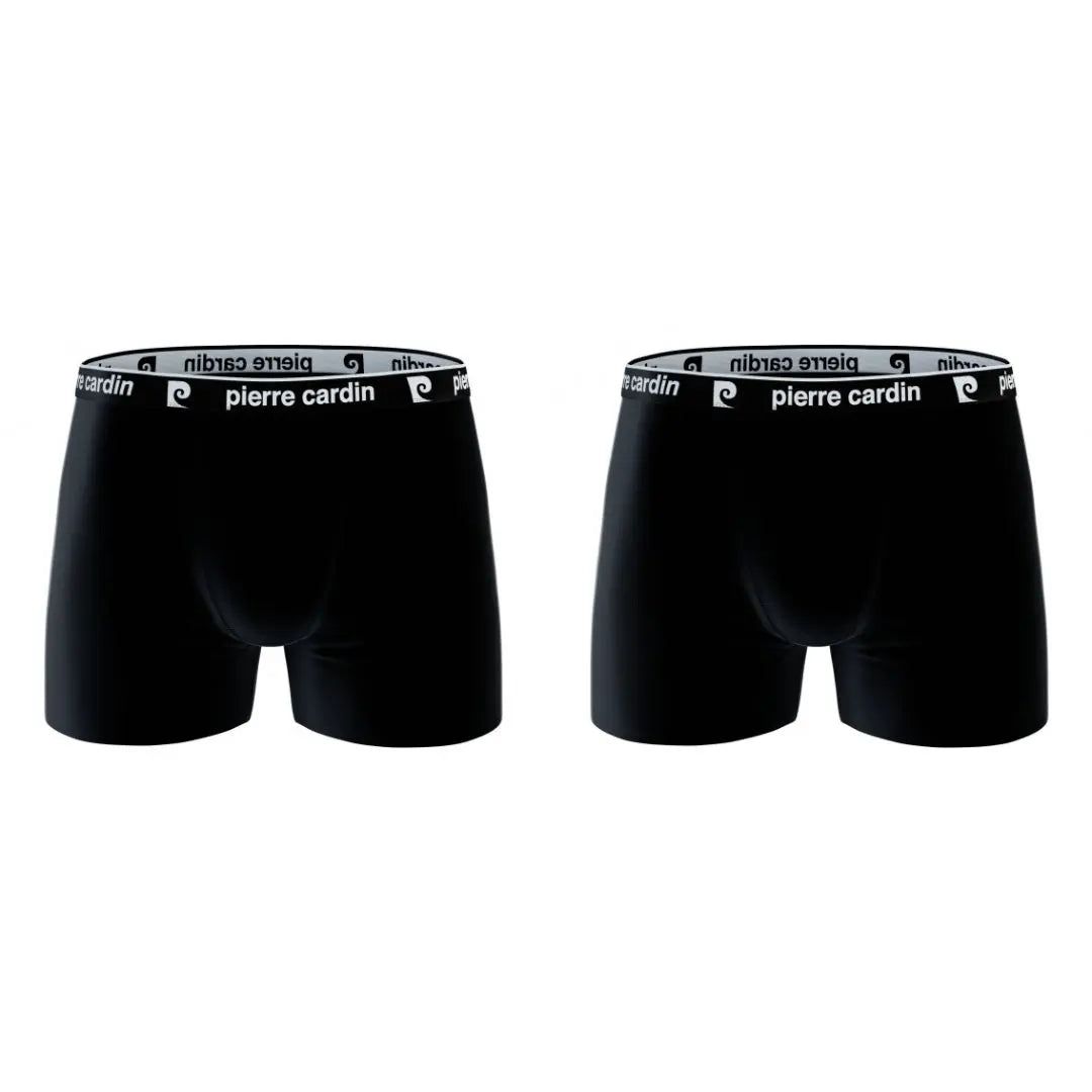 PACK 2 BOXER HOMBRE ALGODÓN BCX2/BAS/MI2 BLACK + BLACK PIERRE CARDIN