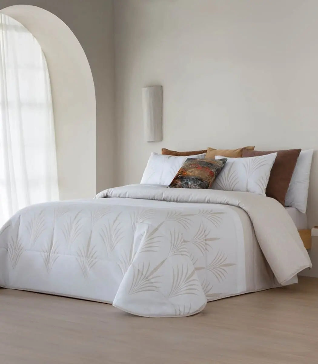 CONFORTER JACQUARD VIESGO C/02 BEIGE SANDECO