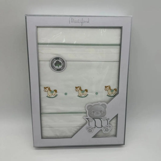 TRIPTICO CUNA TELA JC1800 B04 BLANCO-VERDE MARTIFANEL