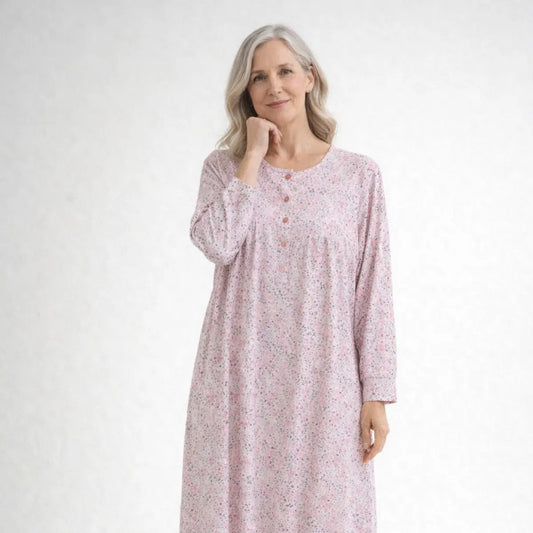 CAMISON INVIERNO MUJER MICRO FLOR 6640 ROSA LIN