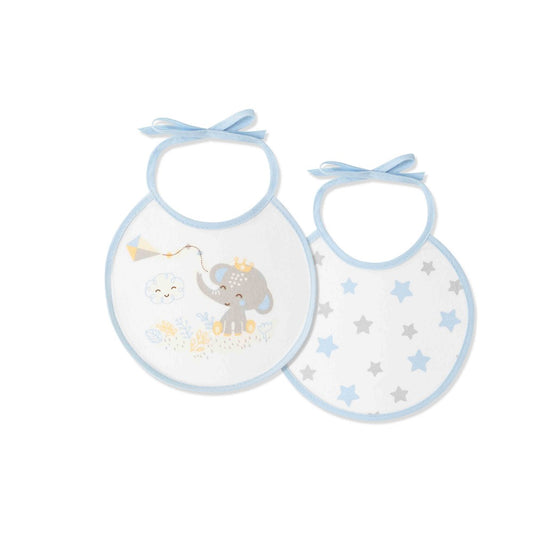 PACK 2 BABEROS CACHIRULO ESTRELLAS 20X20 AZUL INTERBABY