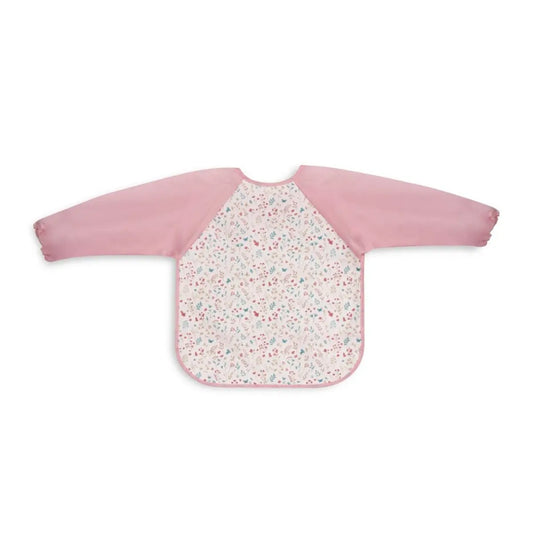BABERO CON MANGAS ESTAMPADO FLORES PETALOS ROSA INTERBABY