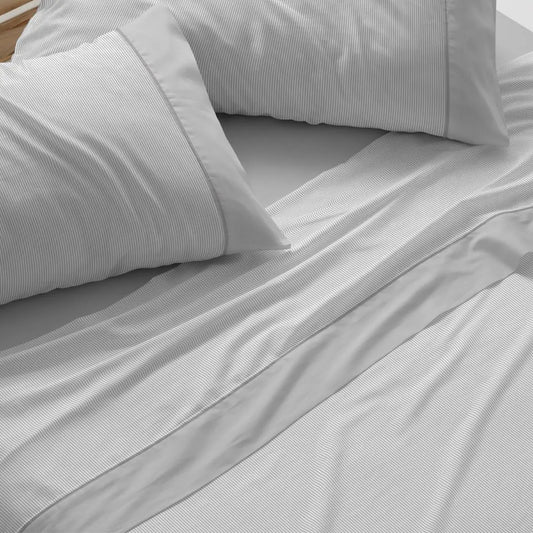 JUEGO DE SABANAS TELA 297 GRIS BURRITO BLANCO
