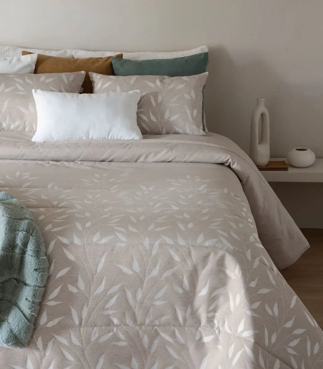 CONFORTER JACQUARD CARTES C/02 BEIGE SANDECO