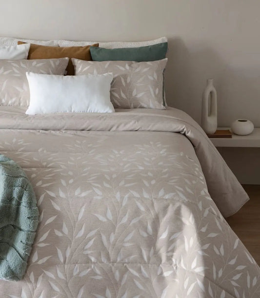 CONFORTER JACQUARD CARTES C/02 BEIGE SANDECO