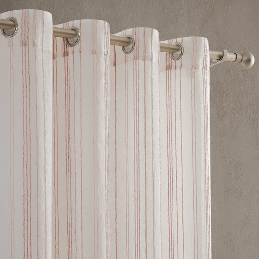 VISILLO RUSTICO RAYAS CHENILLA VD-5388 140X265 ROSA CAMALTEX