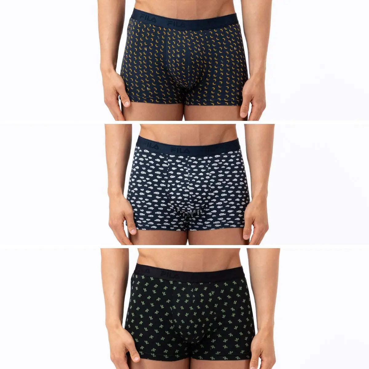 BOXER ESTAMPADO HOMBRE PACK 3 FU5378/3 FILA