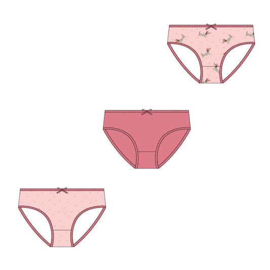 PACK 3 BRAGITAS NIÑA REF 101 WOOF WATERLEMON