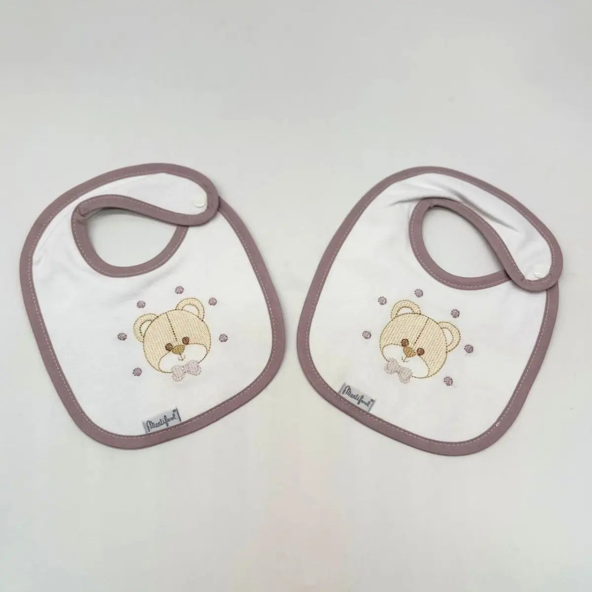 PACK 2 BABEROS PARA BORDAR BAB 34 FB01/2 BLANCO-MALVA MARTIFANEL