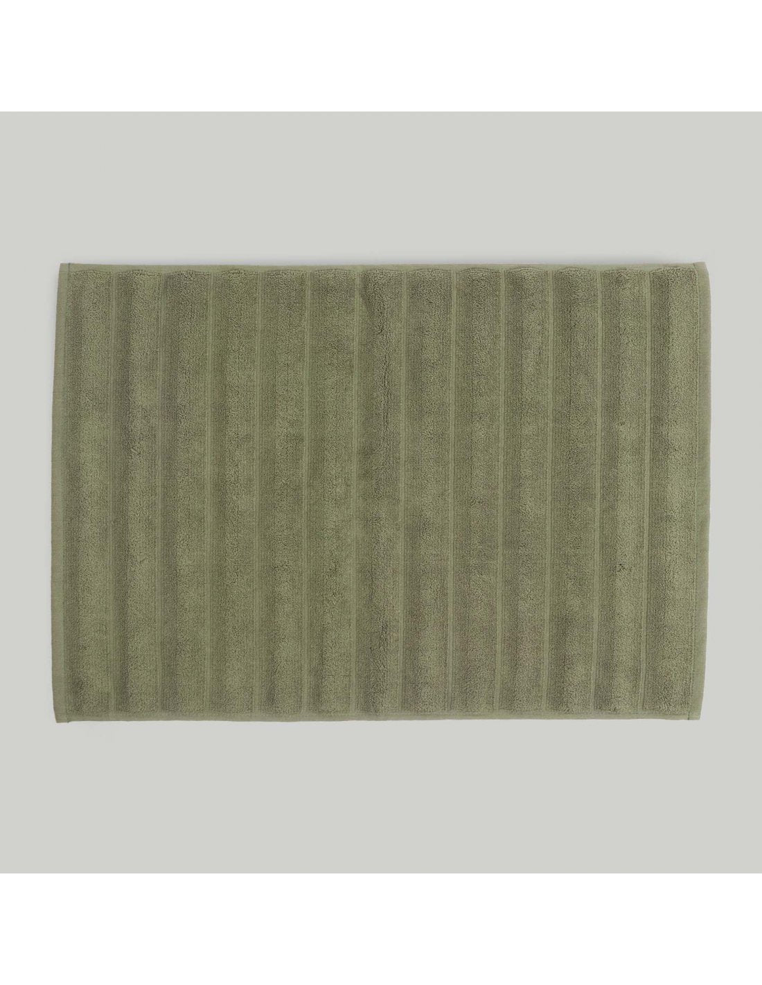 ALFOMBRA BAÑO RIBS VERDE 50X70 DON ALGODÓN
