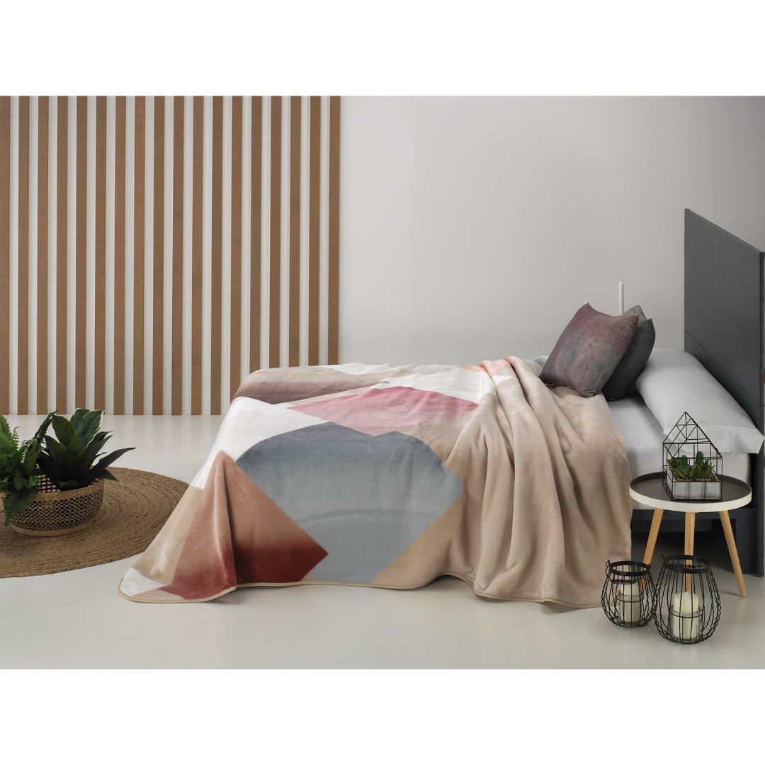 MANTA TERCIOPELO HARMONY A19 BEIGE MORA