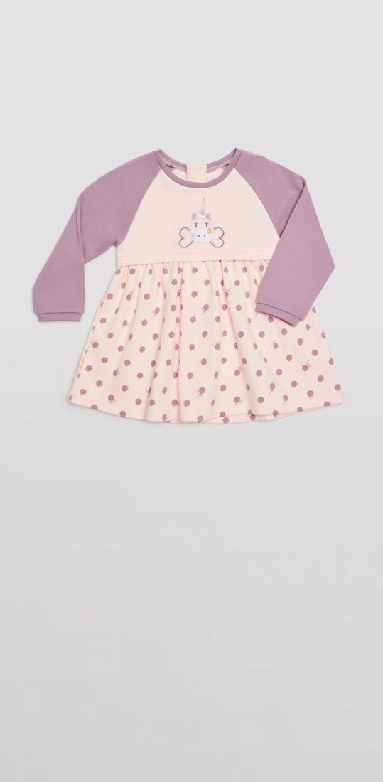 VESTIDO BEBE MANGA LARGA 25386 YSABEL MORA