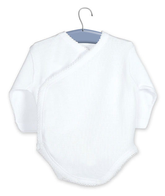 BODY BEBÉ MANGA LARGA CRUZADO 01582 BLANCO CALAMARO