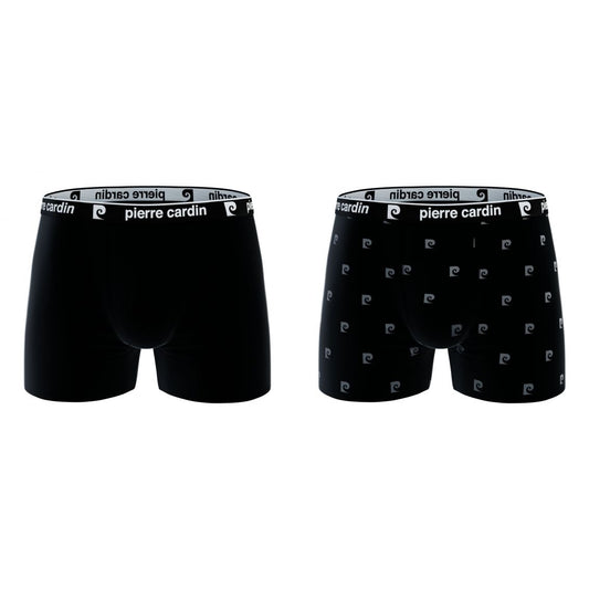 PACK 2 BOXER HOMBRE ALGODÓN BCX2 BLACK+LOGO BLACK PIERRE CARDIN
