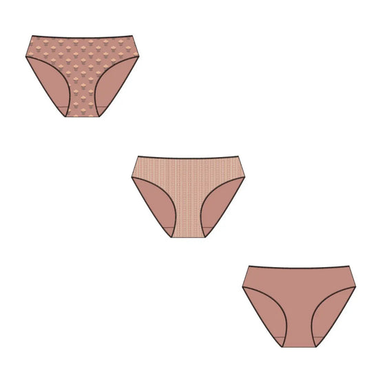PACK 3 BRAGUITAS MIDI NIÑA REF 210 DAISY STAMPS WATERLEMON