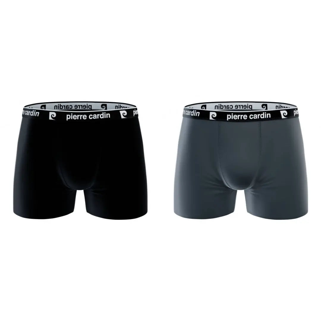 PACK 2 BOXER HOMBRE ALGODÓN BCX2/BAS/MI2 BLACK + GREY PIERRE CARDIN