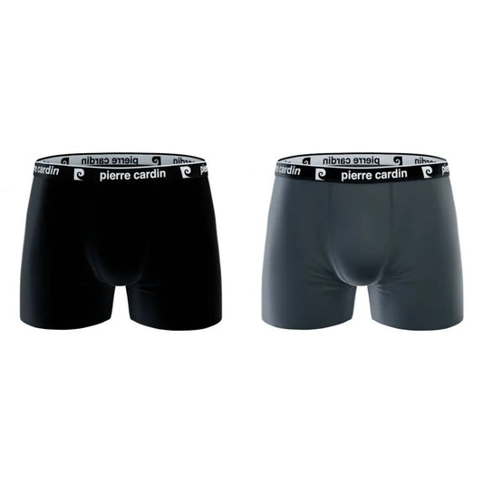 PACK 2 BOXER HOMBRE ALGODÓN BCX2/BAS/MI2 BLACK + GREY PIERRE CARDIN