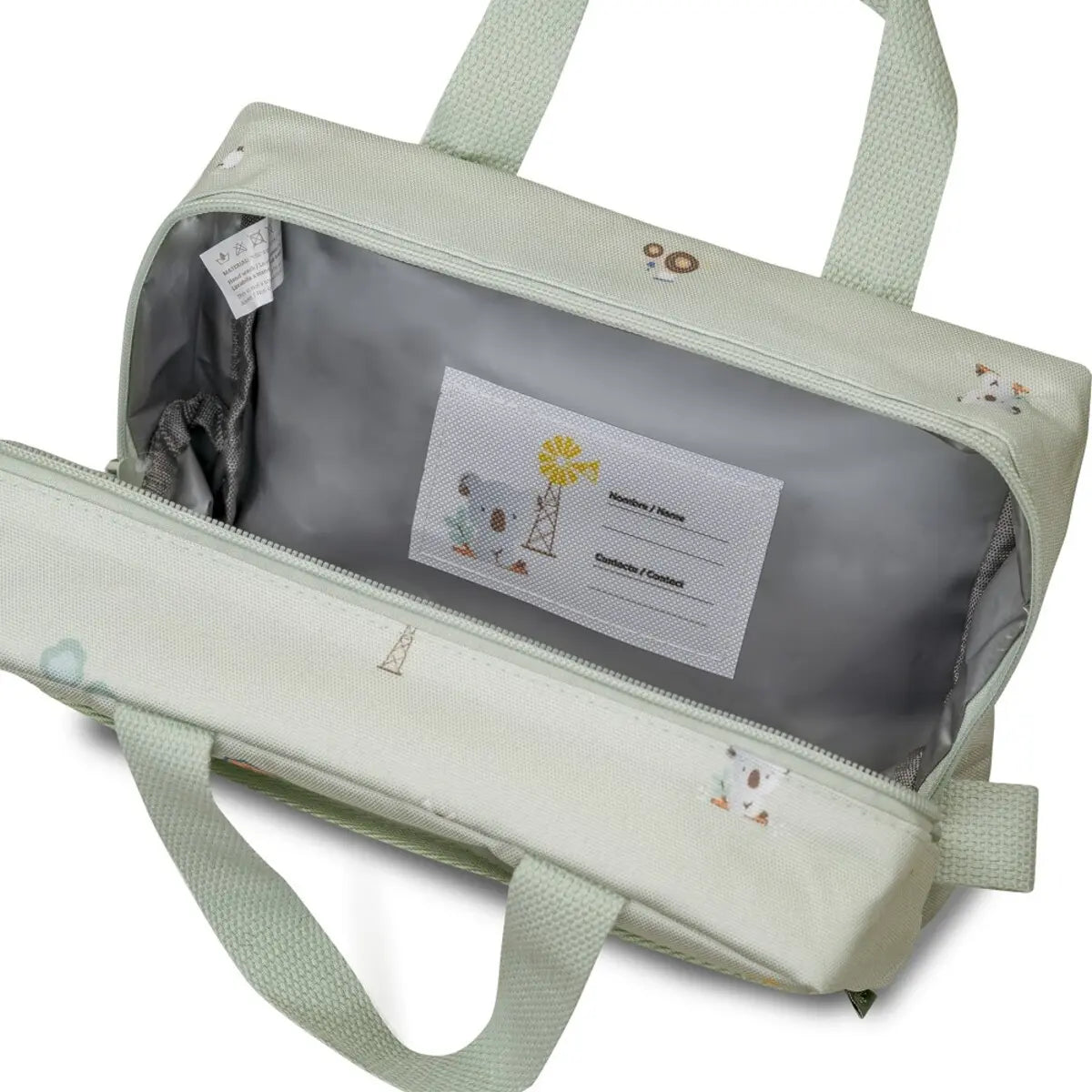 BOLSA TERMICA MERIENDA MODELO GRANJA KOALA VERDE INTERBABY