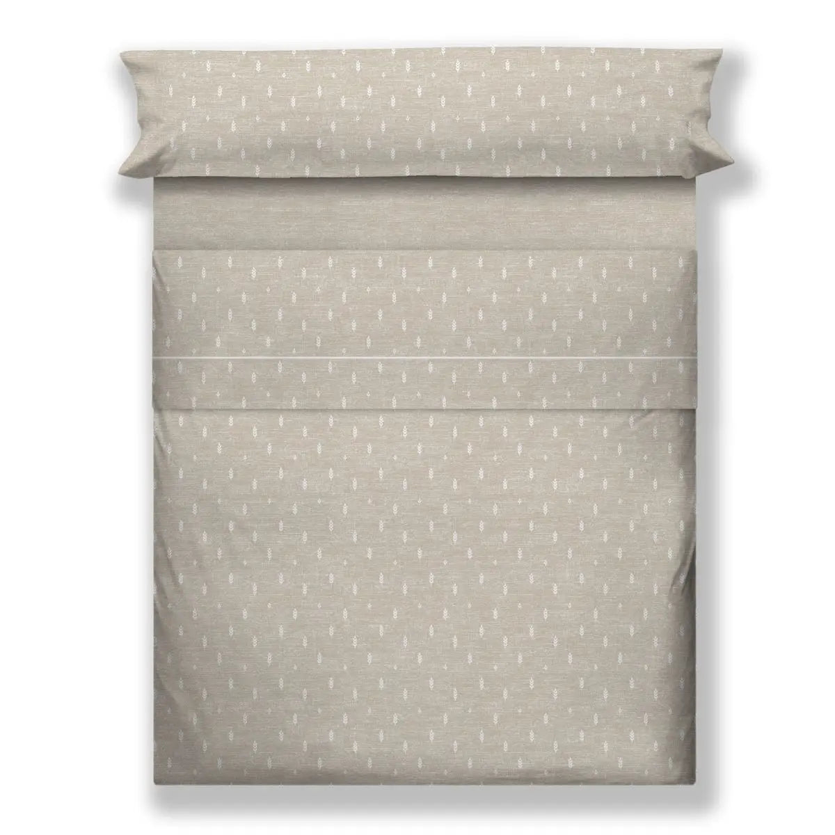 JUEGO DE SABANAS TELA BIRAM BEIGE CAÑETE