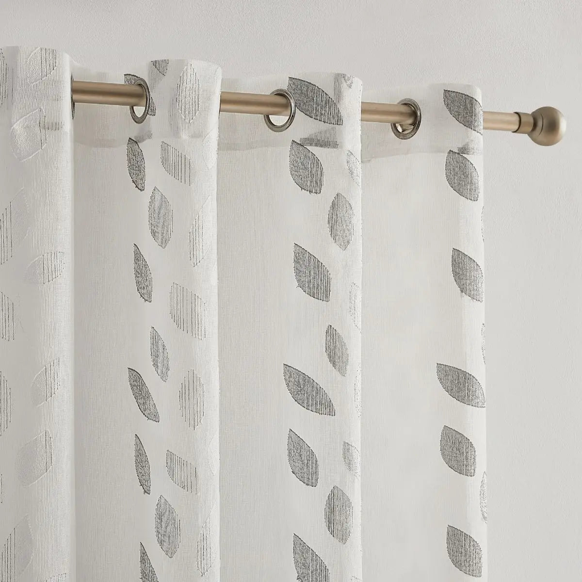 VISILLO JACQUARD HOJAS VD-5406 GRIS 140X265 CAMALTEX