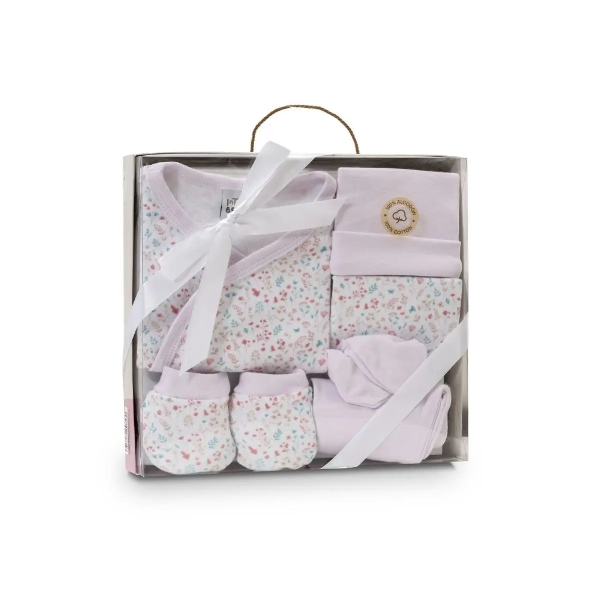 SET REGALO 5 PIEZAS ALGODON PETALOS FLORES ROSA INTERBABY