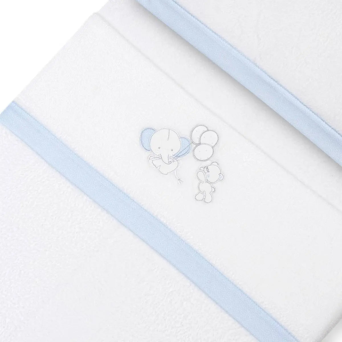 TRIPTICO CORALINA MINICUNA OSO ELEFANTE GLOBOS BCO/AZUL INTERBABY