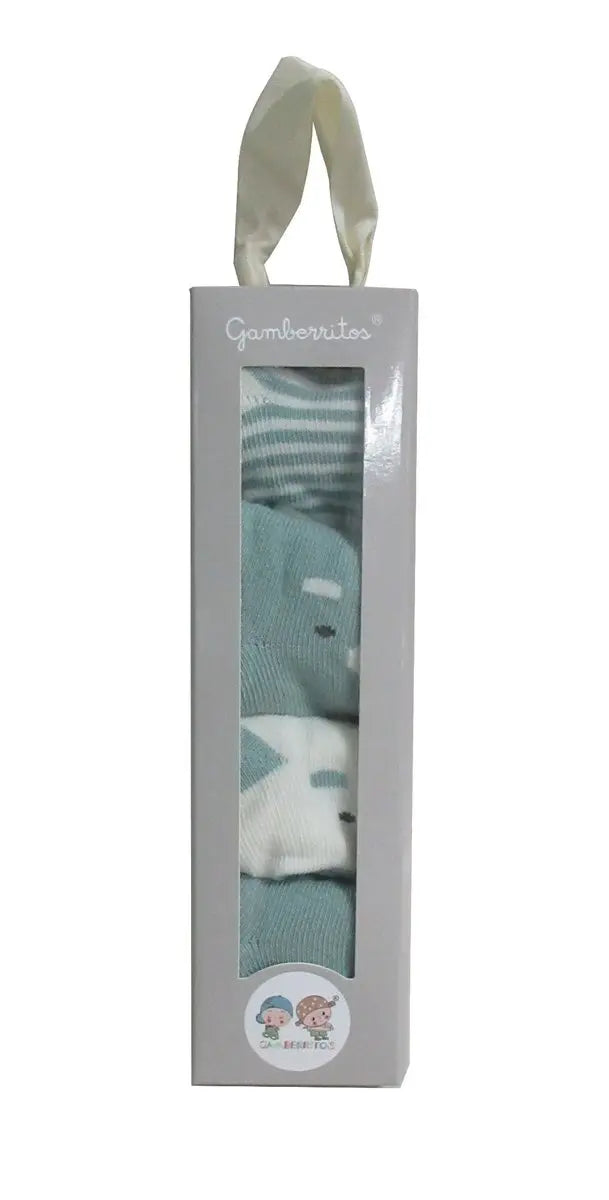 JUEGO DE CALCETINES 4 PCS 10854 VERDE GAMBERRITOS