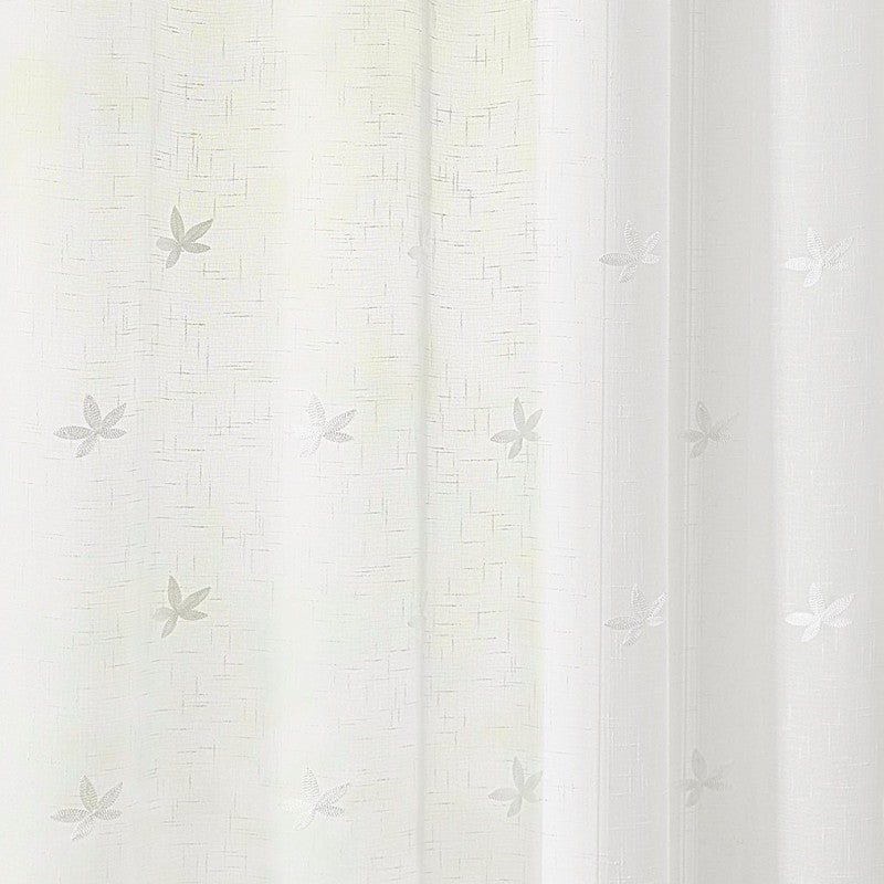 VISILLO RÚSTICO BORDADO FLORES CON OLLAOS VCL-003 CRUDO 140X265 CAMALTEX