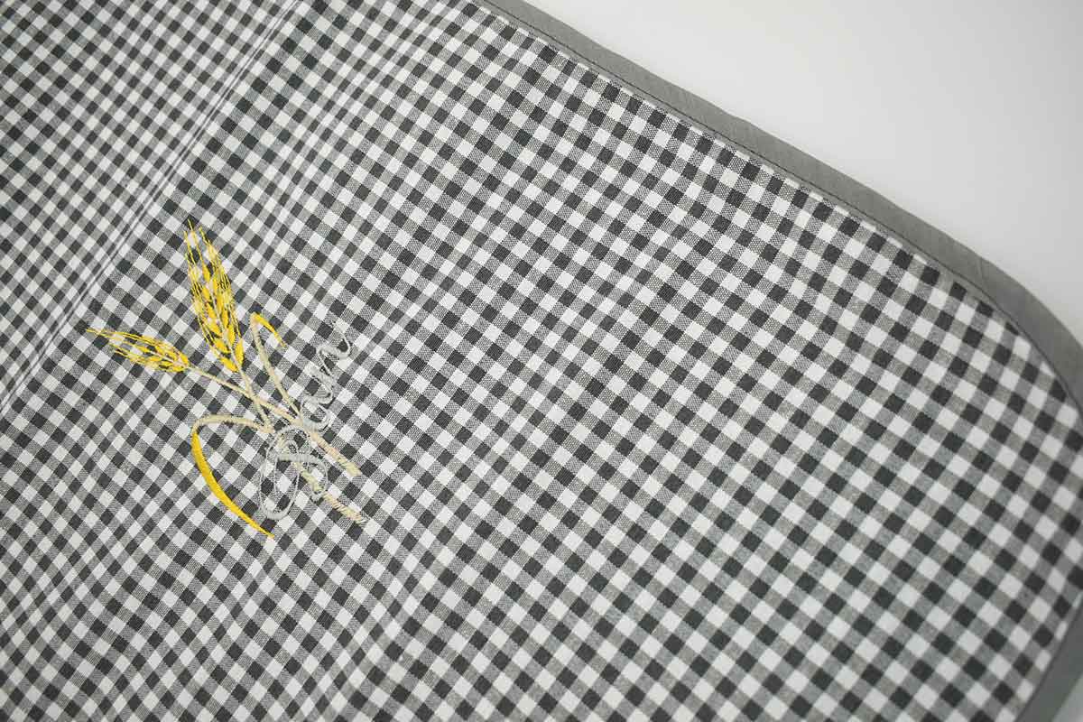 BOLSA PAN BORDADA GRIS VICHY SC