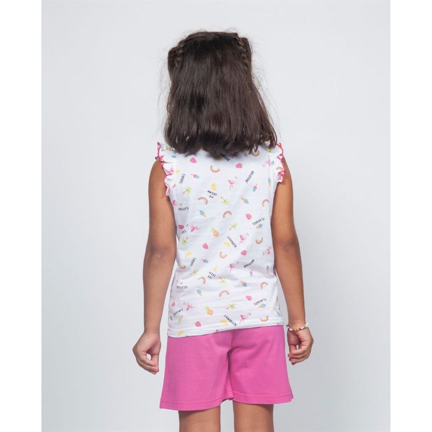 PIJAMA NIÑA TIRANTES CORAZÓN FLUOR 214011 MUSLHER