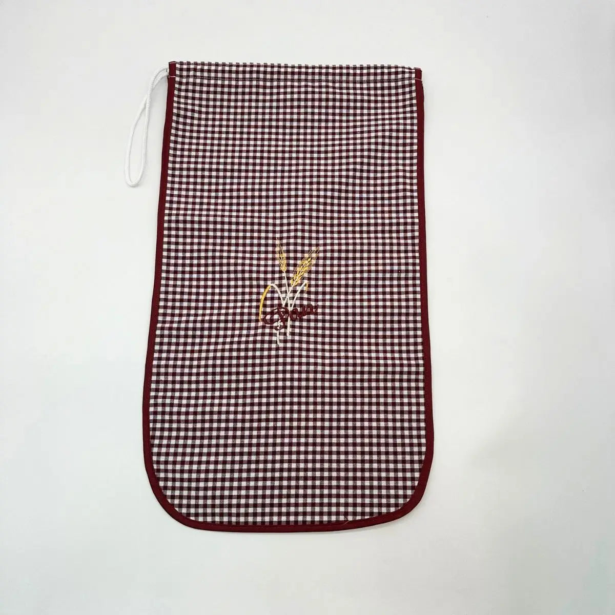 BOLSA PAN BORDADA GRANATE VICHY SC