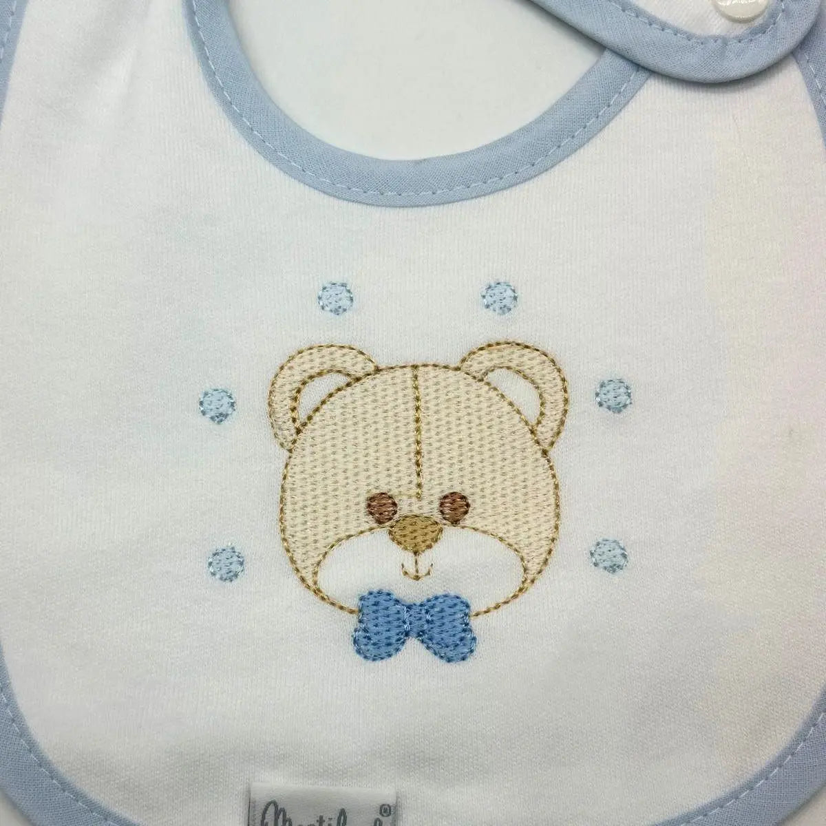 PACK 2 BABEROS PARA BORDAR BAB 34 FB01/2 BLANCO-AZUL MARTIFANEL
