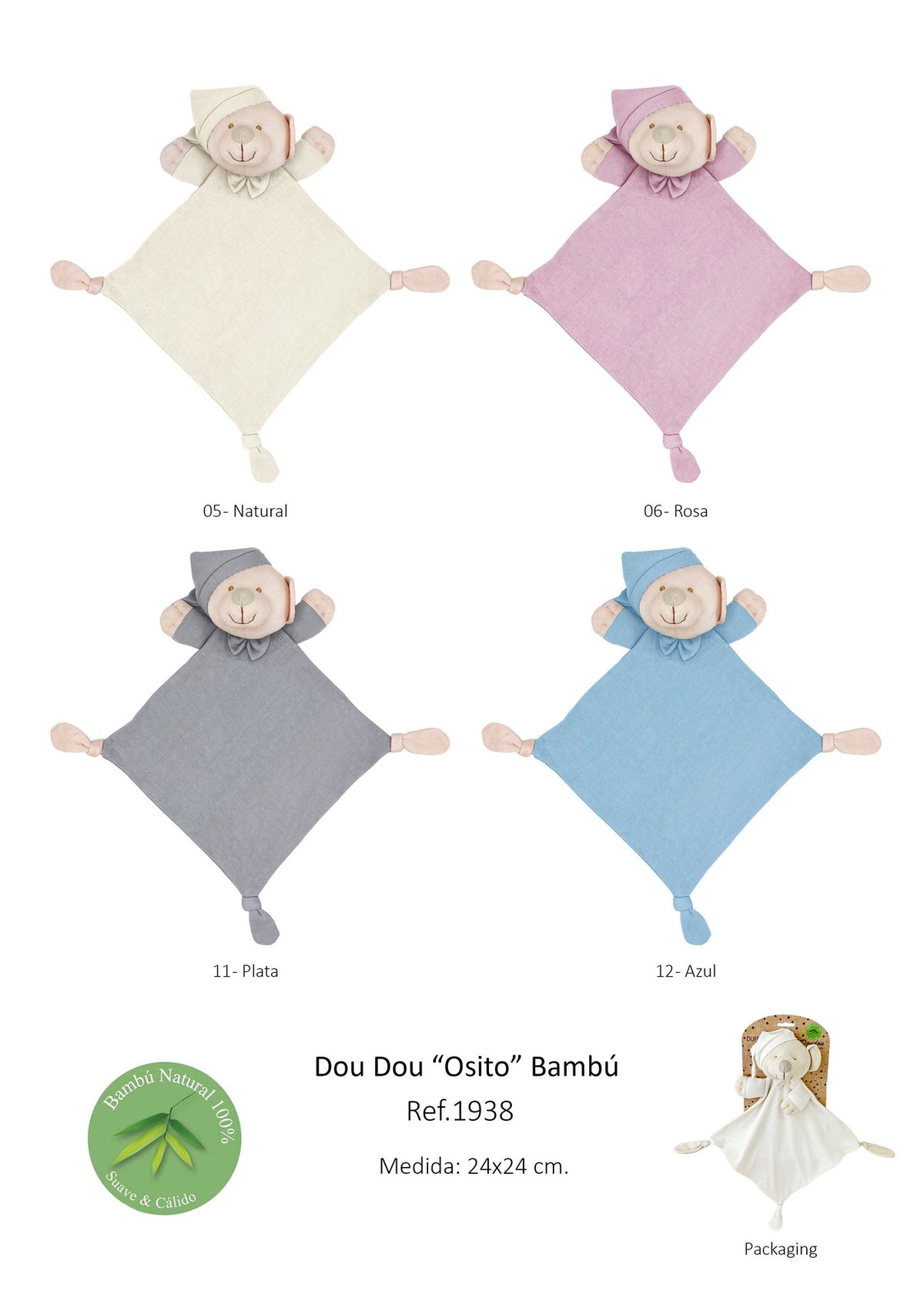 DOU DOU BAMBÚ OSITO 1993 PLATA DUFFI