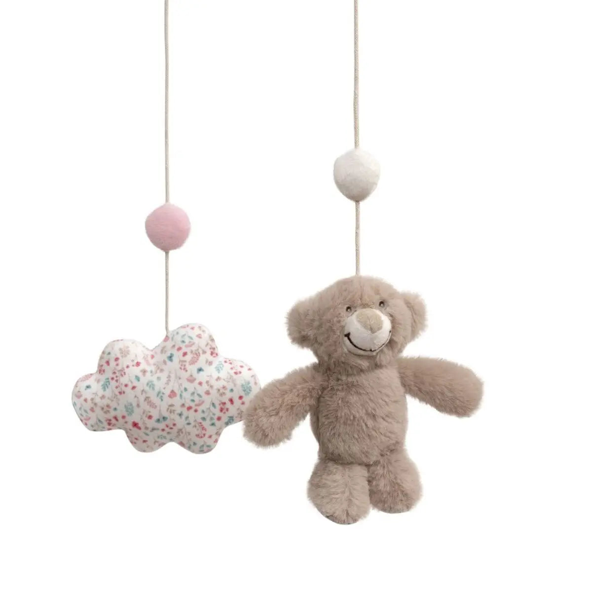 CARRUSEL CUNA MODELO BEAR FLORES PETALOS ROSA INTERBABY
