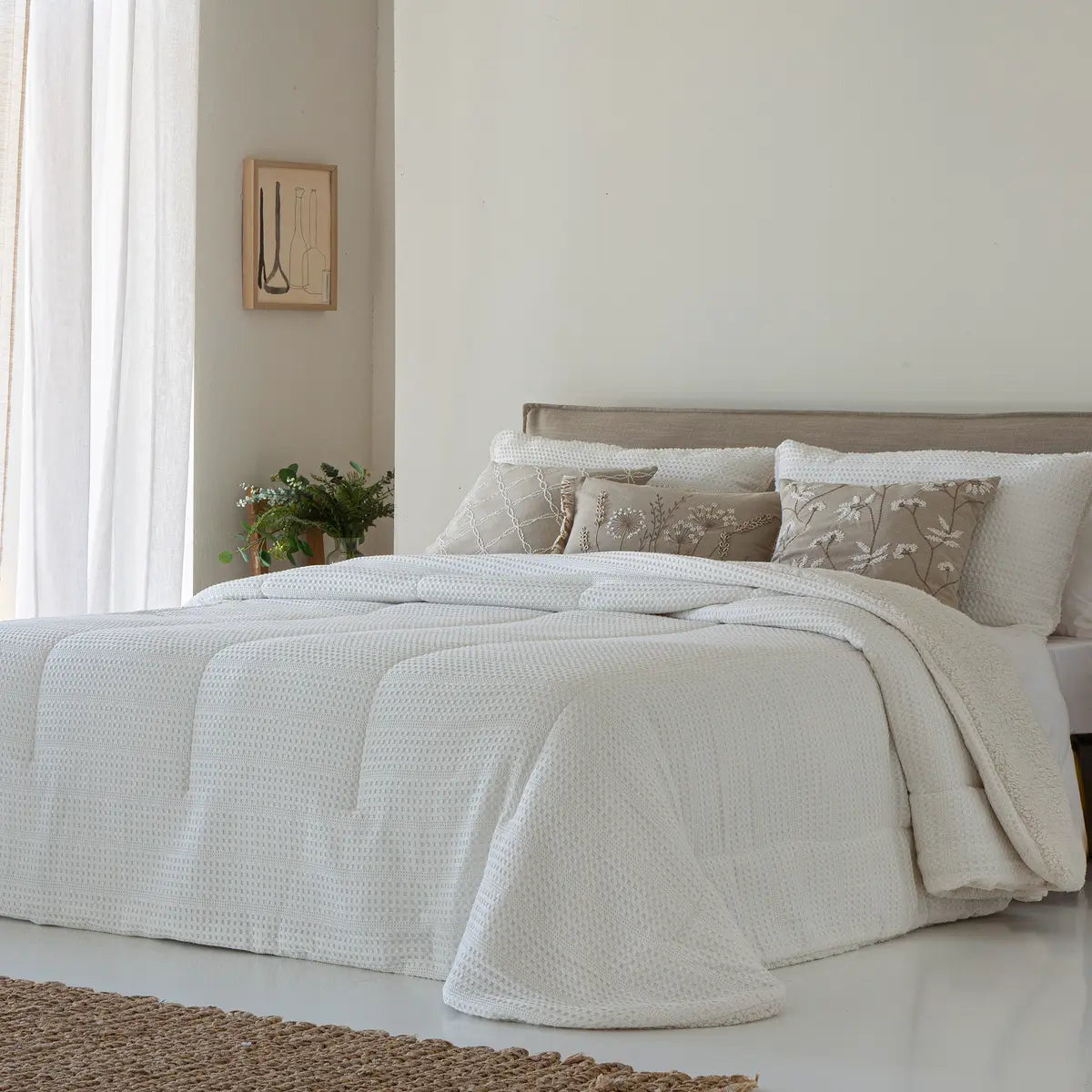 CONFORTER JACQUARD MODELO SALCE C/01 BLANCO SANDECO