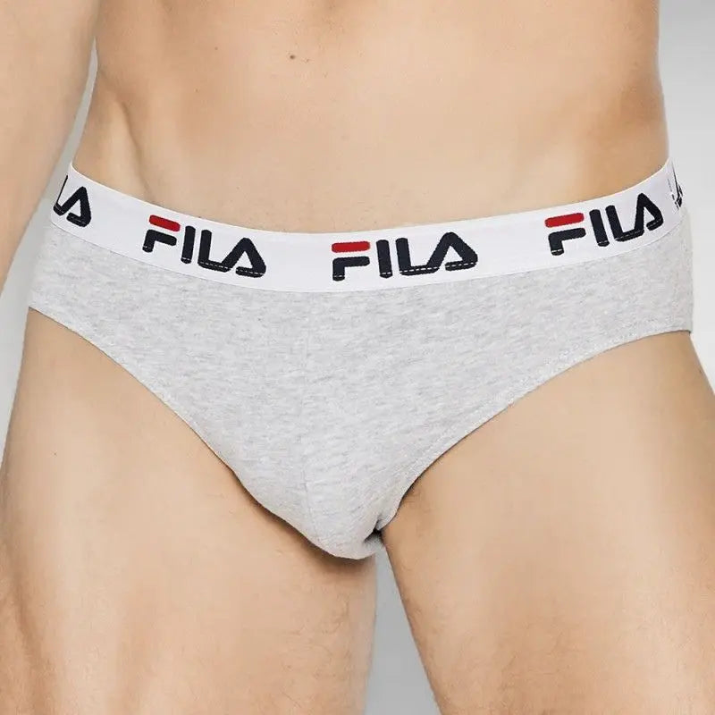 SLIP HOMBRE ALGODÓN/LYCRA CINTURA ELÁSTICA FU5015 GRIS FILA