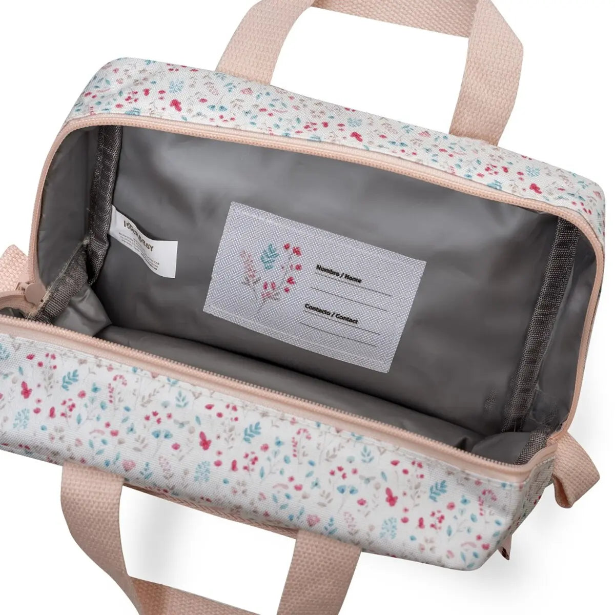 BOLSA TERMICA MERIENDA MODELO PETALOS ROSA INTERBABY
