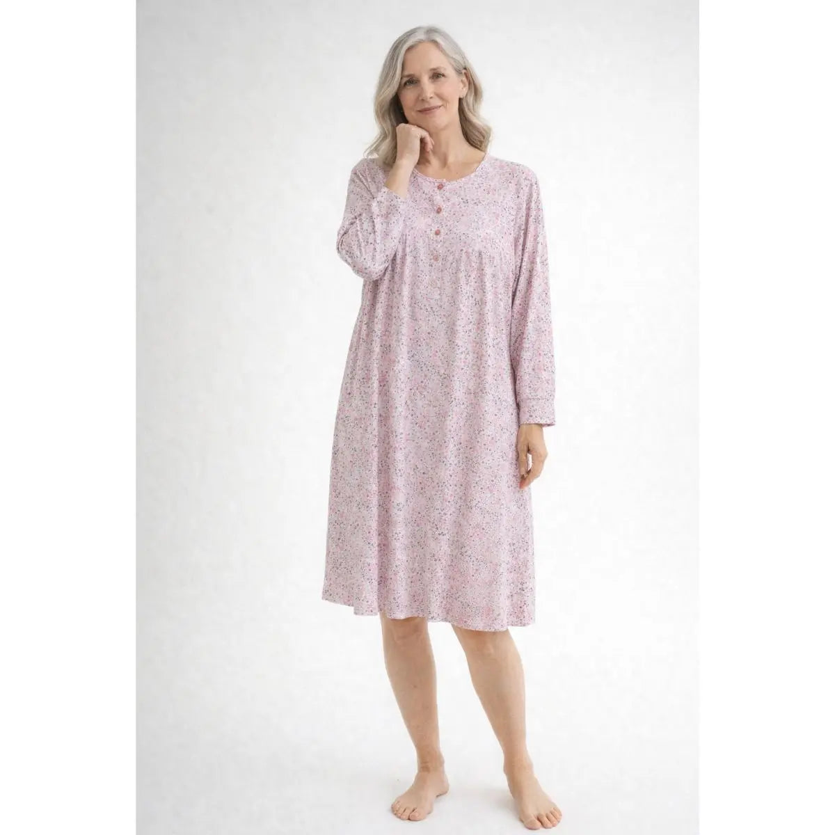 CAMISON INVIERNO MUJER MICRO FLOR 6640 ROSA LIN