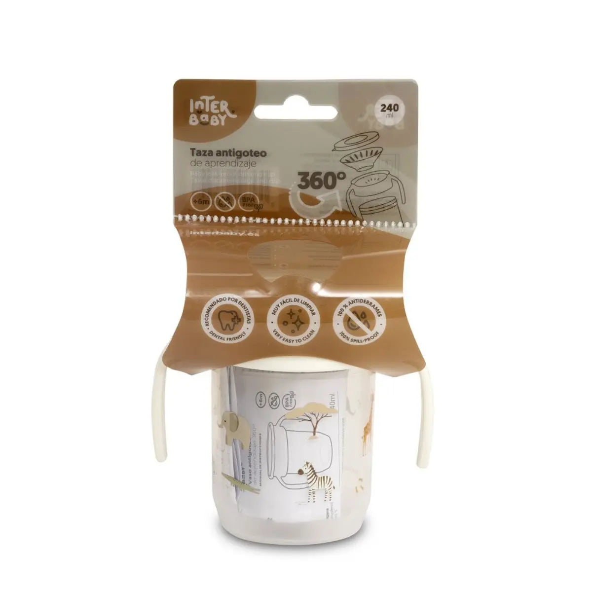 VASO ANTIGOTEO APRENDIZAJE MODELO SAVANNA BEIGE INTERBABY