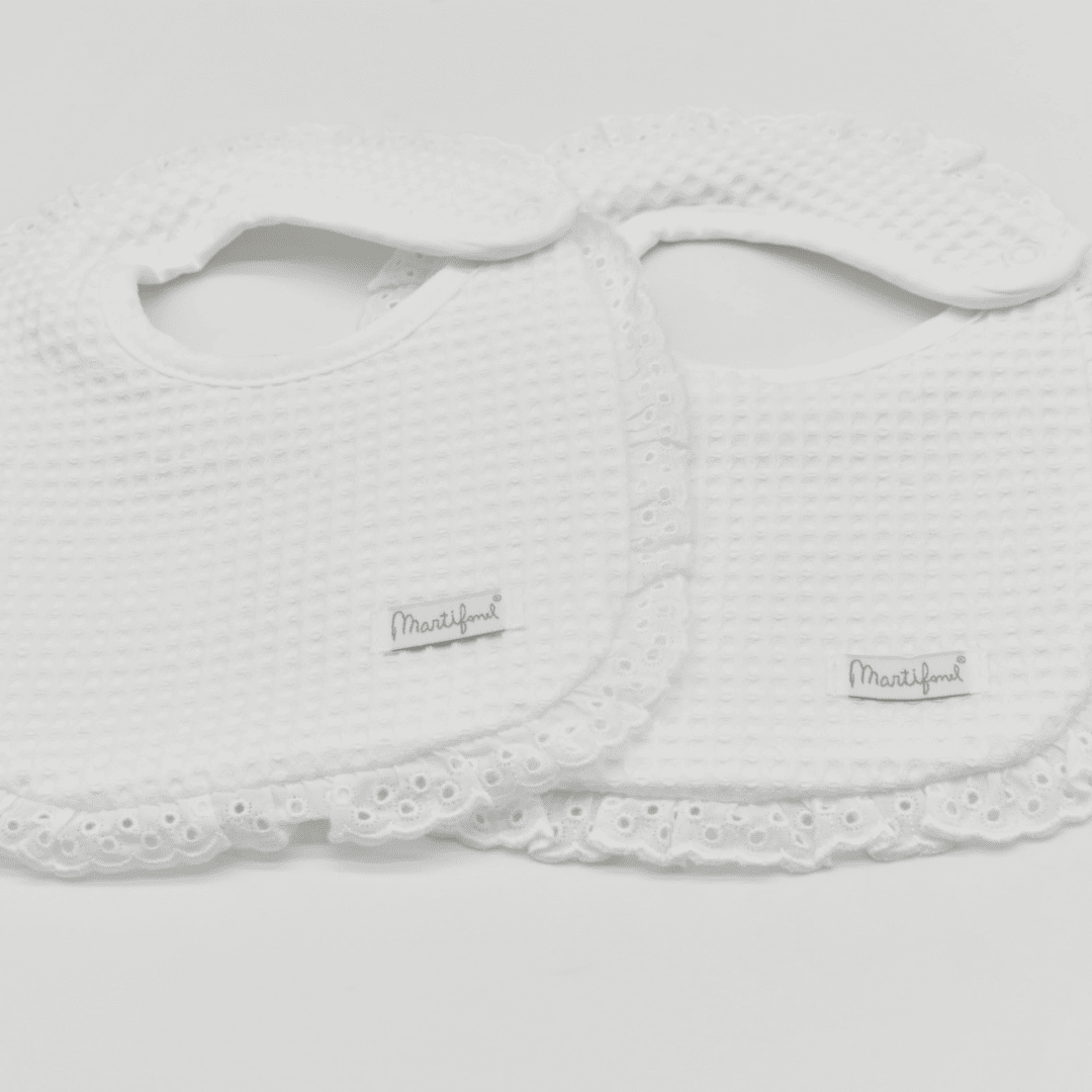 PACK 2 BABEROS REF 34 1425/2 01 BLANCO MARTIFANEL