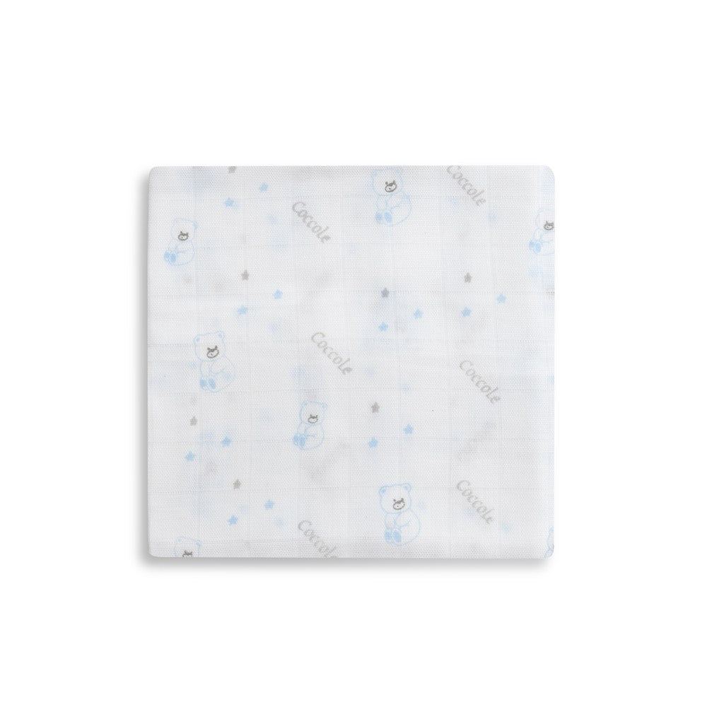 PACK 3 GASAS BAMBÚ 55X70 BEAR AZUL INTERBABY