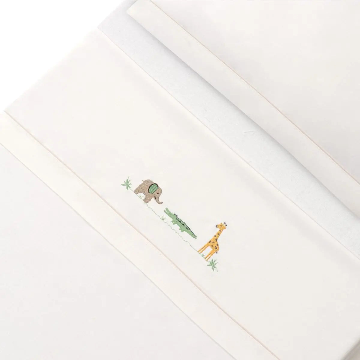 TRIPTICO CUNA TELA SAVANNA BORDADO + BROCHE BEIG INTERBABY