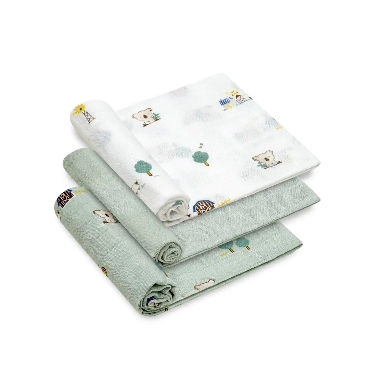 GASAS 80X80 PACK3 MODELO GRANJA KOALA VERDE INTERBABY