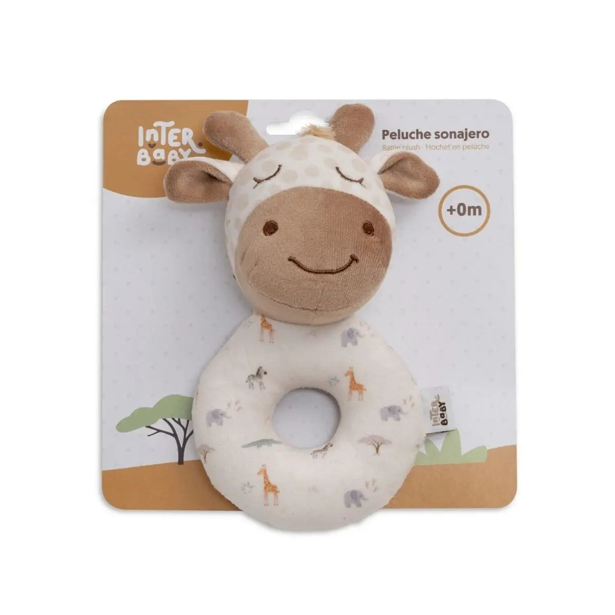 SONAJERO CASCABEL MODELO JIRAFA SAVANNA BEIG INTERBABY