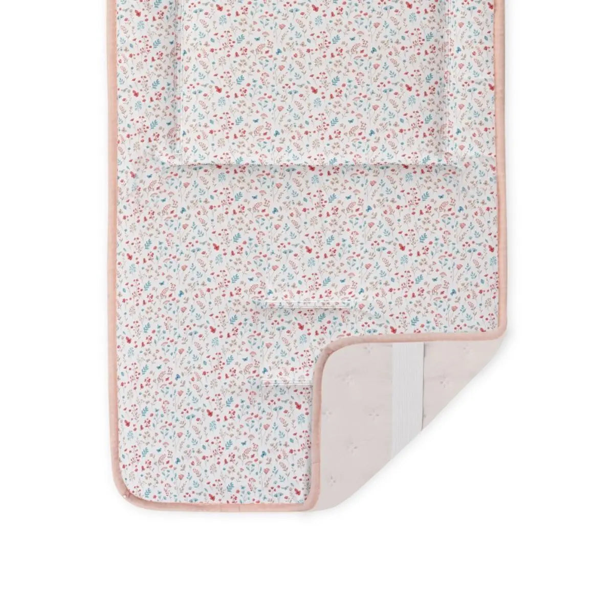 COLCHONETA REVERSIBLE MODELO PETALOS FLORES ROSA INTERBBAY