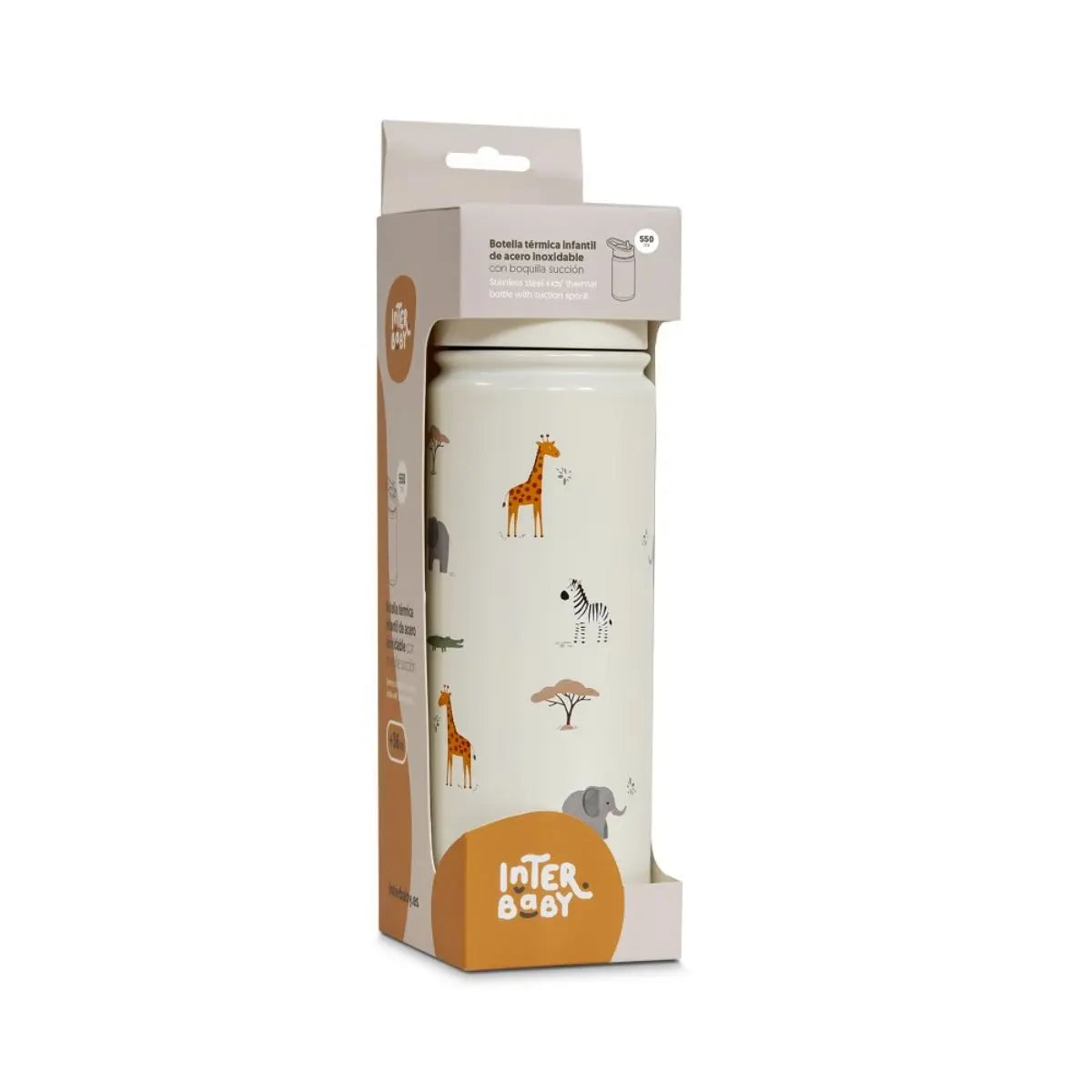 BOTELLA TERMO ACERO MODELO SAVANNA BEIGE INTERBABY