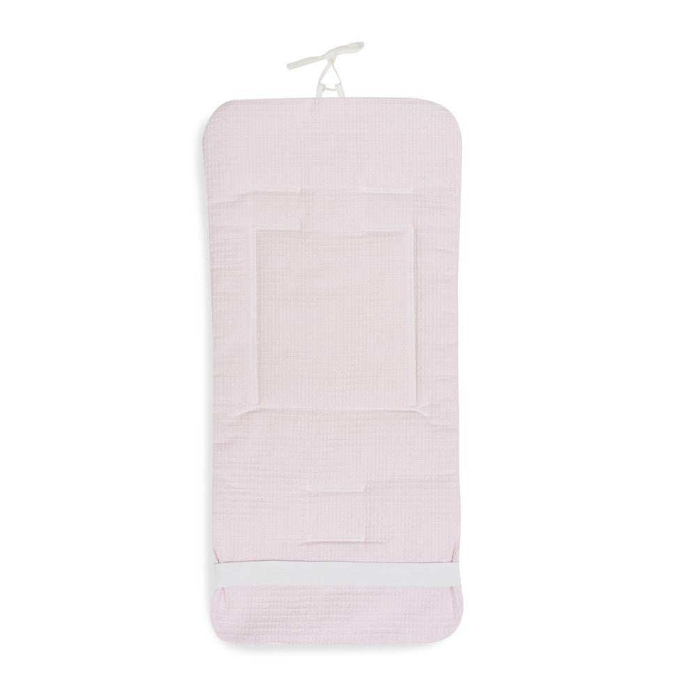 COLCHONETA REVERSIBLE NIDO DE ABEJA+VICHY ROSA DON ALGODON